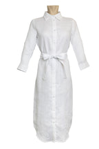 Val de Vie - Linen Shirt Dress - WHITE