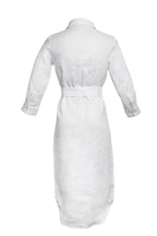 Val de Vie - Linen Shirt Dress - WHITE