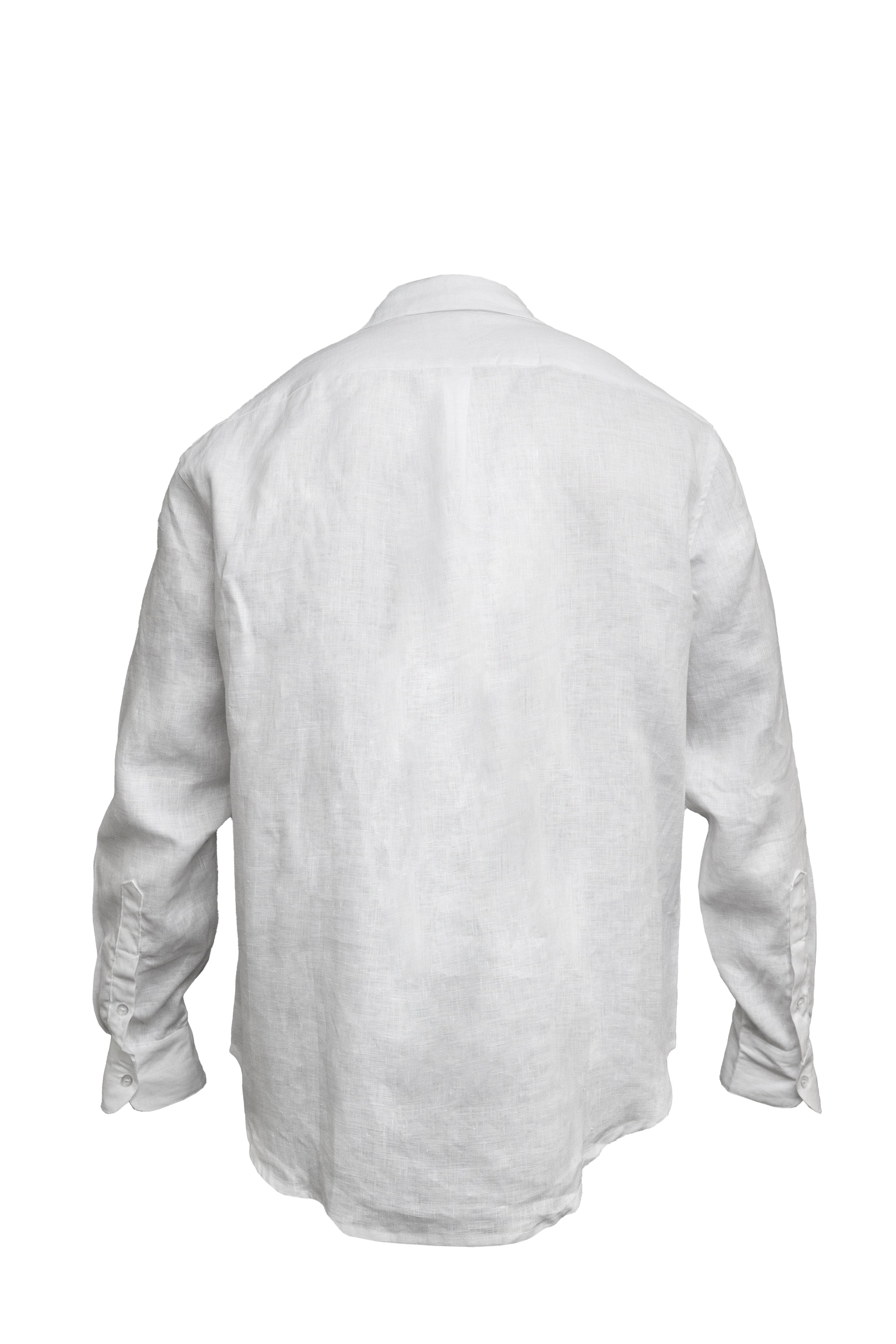 Val de Vie - Men's Linen Shirt - WHITE
