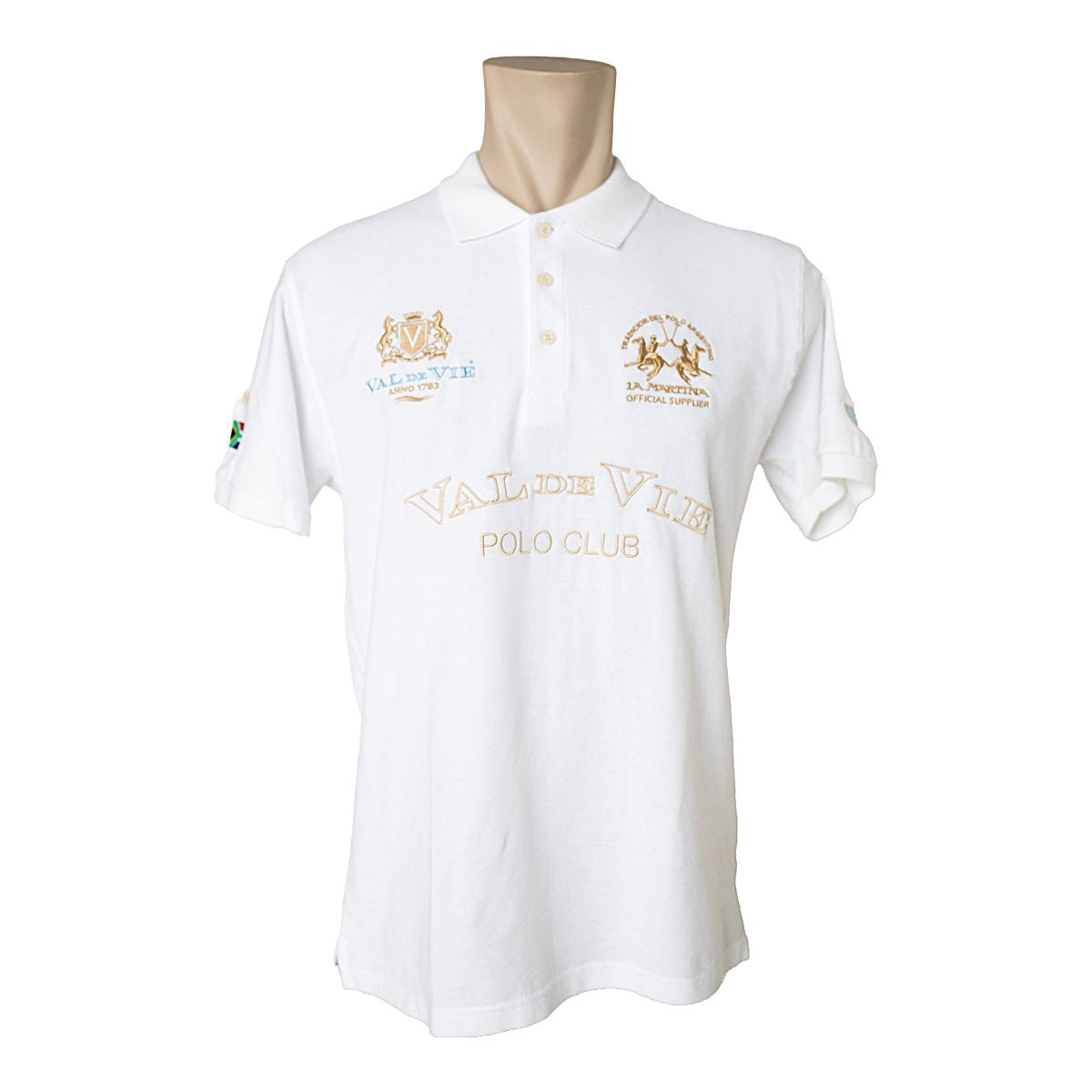 LA MARTINA VAL DE VIE MENS POLO - WHITE