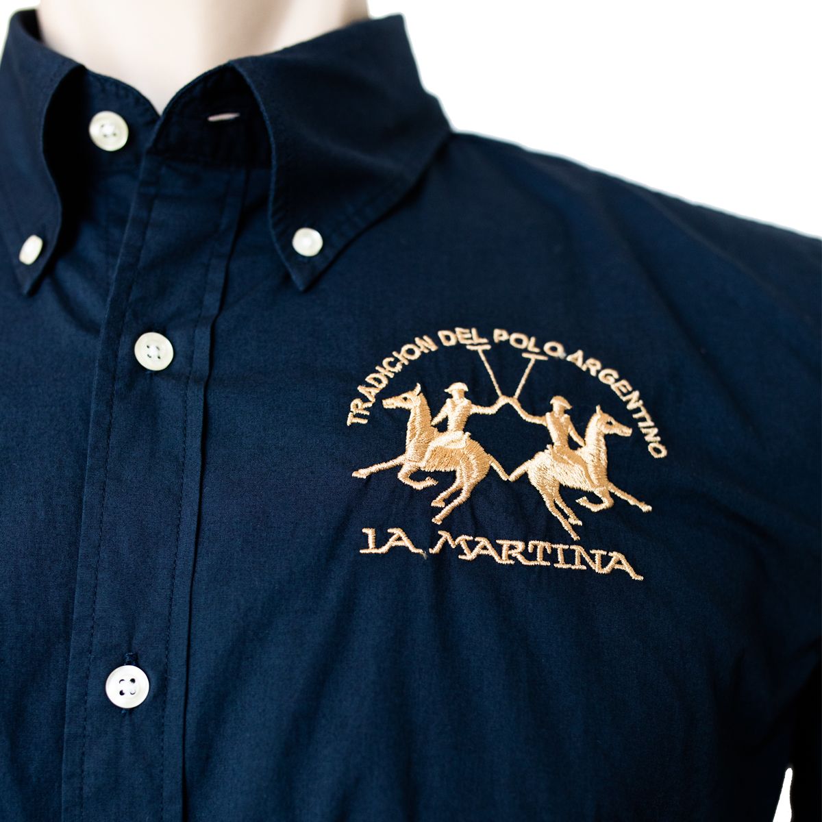 LA MARTINA VAL DE VIE MENS FORMAL LONG SLEEVE SHIRT (Nr3) - NAVY