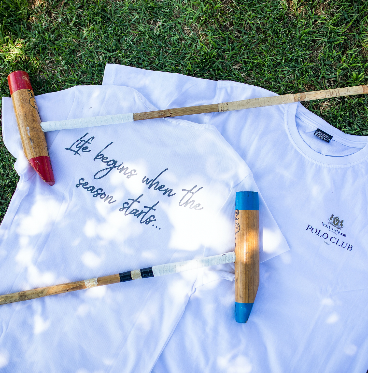 LIFE BEGINS WHEN THE SEASON STARTS VAL DE VIE POLO CLUB LADIES T-SHIRT